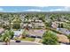 Aerial view of a home in a lush neighborhood with a pool, mature trees, and well-maintained landscaping at 615 E Winter Dr, Phoenix, AZ 85020
