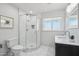 Modern bathroom with a glass shower enclosure and updated vanity at 615 E Winter Dr, Phoenix, AZ 85020