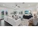 Bright living room with a comfortable sofa, modern decor, and a view of the backyard at 615 E Winter Dr, Phoenix, AZ 85020