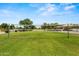 Volleyball court with net, part of community recreational area, great for outdoor activities at 817 E Lamonte St, San Tan Valley, AZ 85140