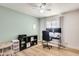 Office area with a modern work space and two monitors at 856 N Evergreen St, Chandler, AZ 85225