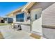 Close-up of home featuring cozy seating and front door with a welcome mat at 856 N Evergreen St, Chandler, AZ 85225