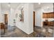 Beautiful entryway featuring decorative stone alcove and decorative tile flooring at 2661 E Birchwood Pl, Chandler, AZ 85249