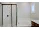 Bathroom features soaking tub, separate glass and tile shower, and white shutters at 3935 E Rough Rider Rd # 1101, Phoenix, AZ 85050
