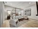 Bedroom with a canopy bed, hardwood floors, and modern decor at 4938 N Ascent Dr, Scottsdale, AZ 85251