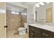Bathroom features tile flooring, tile shower, and sink at 8411 E Via De Jardin --, Scottsdale, AZ 85258