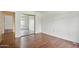 Bedroom features wood floors, closet with mirrors and natural light at 8411 E Via De Jardin --, Scottsdale, AZ 85258