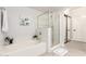 Bathroom featuring a bathtub, shower, and tile flooring at 955 E Knox Rd # 126, Chandler, AZ 85225