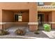 Private covered patio with ceiling fan and railing, perfect for outdoor relaxation and entertainment at 955 E Knox Rd # 126, Chandler, AZ 85225