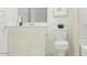 Clean bathroom featuring white cabinetry, a modern toilet, and stylish fixtures for a serene space at 24971 N 167Th Dr, Surprise, AZ 85387