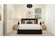 A modern bedroom with a large window and neutral color scheme at 25233 N 177Th Dr, Surprise, AZ 85387