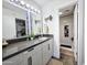 Well-lit bathroom with a modern vanity, stylish mirror, and a tiled walk-in shower, creating a spa-like experience at 4050 E Cactus Rd # 107, Phoenix, AZ 85032