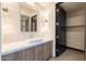 Bathroom features modern vanity, stylish mirror, fixtures, and a door that opens to second room at 5145 N Ascent Dr, Scottsdale, AZ 85251