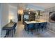 This is a modern kitchen with an island, stainless appliances, and eat-in barstool seating at 7120 E Kierland Blvd # 404, Scottsdale, AZ 85254