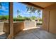 Outdoor patio space with desert landscaping and a view of the neighborhood at 7575 E Indian Bend Rd # 1005, Scottsdale, AZ 85250