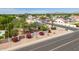 Aerial view of home showing low maintenance landscaping and mountain views at 804 N 46Th St, Mesa, AZ 85205