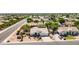 Expansive aerial view of the home's tiled roof, desert landscaping, and the surrounding neighborhood at 804 N 46Th St, Mesa, AZ 85205