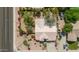 Overhead aerial view of property showcasing tile roof, desert landscaping, and mature trees at 804 N 46Th St, Mesa, AZ 85205