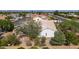 Aerial shot of backyard and roof with privacy wall and drought-resistant landscaping at 804 N 46Th St, Mesa, AZ 85205