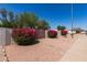 Front yard featuring flowering bushes and a block wall at 804 N 46Th St, Mesa, AZ 85205