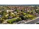 Panoramic view of the neighborhood and community park, showing residential homes and green spaces at 1521 W Kent Dr, Chandler, AZ 85224