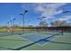 Well-maintained pickleball courts with blue and green surfaces, perfect for recreation at 40613 N Candlewyck Ln, Anthem, AZ 85086