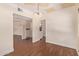 Spacious living room features wood floors and neutral paint at 152 W 2Nd St, Mesa, AZ 85201