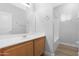 Bathroom featuring a single sink, white walls, and a shower-tub combo at 2565 S Signal Butte Rd # 30, Mesa, AZ 85209