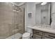 Modern bathroom with a glass-enclosed shower and sleek vanity at 2652 E Pelican Ct, Gilbert, AZ 85297