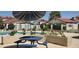 Community pool area with lounge seating and lush plants at 2831 E Waltann Ln # 1, Phoenix, AZ 85032