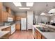 Bright kitchen features light wood cabinets and modern white appliances at 3301 S Goldfield Rd # 1048, Apache Junction, AZ 85119