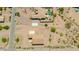 An aerial perspective highlighting the layout of the property and its proximity to neighborhood amenities at 1623 E Hidalgo St, Apache Junction, AZ 85119