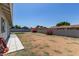 Spacious backyard with patio and block fencing, ensuring privacy at 2233 W Oraibi Dr, Phoenix, AZ 85027