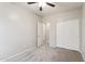 Bedroom with carpet, ceiling fan, walk-in closet and an en-suite bathroom at 3013 W Via De Pedro Miguel --, Phoenix, AZ 85086