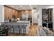 Modern kitchen with custom cabinets, stainless steel appliances, and a center island at 4636 E Carriage Ct, Gilbert, AZ 85297