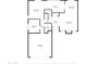 Downstairs floorplan showing open concept living area, kitchen, garage, and bedroom at 5435 E Cambridge Ave, Phoenix, AZ 85008