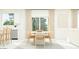 Open-concept dining room featuring a modern table, seating for six, and bright lighting at 9541 W Pinchot Ave, Phoenix, AZ 85037