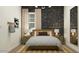 Well-lit bedroom featuring a decorative wall, full bed, and matching nightstands at 9633 W Monterey Way, Phoenix, AZ 85037