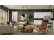 Living room features a sectional, stylish lighting, and sleek decor elements at 9633 W Monterey Way, Phoenix, AZ 85037