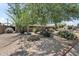 Landscaped front yard features mature trees and desert plants creating a welcoming curb appeal at 18212 N 43Rd Pl, Phoenix, AZ 85032
