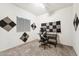 Soundproofed room with carpeted floors and ample natural light, perfect for a music studio or home office at 18333 N Presley Ln, Maricopa, AZ 85138