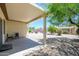 Covered patio with a view of the low-maintenance backyard at 18651 N Salerno Ct, Surprise, AZ 85387