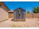 Backyard storage shed is the perfect place to store your extra stuff at 215 S 132Nd St, Chandler, AZ 85225