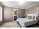 Comfortable main bedroom with plush carpet and ensuite bathroom access for convenience at 320 E Mckellips Rd # 45, Mesa, AZ 85201