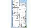 Detailed floor plan showcasing open-concept living area, modern kitchen, private owner's suite, and two car garage at 32978 N 132Nd Ln, Peoria, AZ 85383