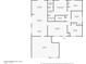 Detailed floor plan showcasing the layout of the home, including the living room, kitchen, bedrooms, and garage at 5533 W Sunnyside Dr, Glendale, AZ 85304