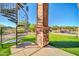 Backyard spiral staircase that leads to an upper deck at 8024 E Lone Mountain Rd, Scottsdale, AZ 85266