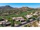 View of desert landscaped home located on golf course with Mountain View at 10641 E Blue Sky Dr, Scottsdale, AZ 85262
