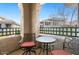 Cozy balcony with seating offers views of the surrounding neighborhood at 15221 N Clubgate Dr # 2096, Scottsdale, AZ 85254