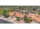 A high angle view highlights the home, landscape, and other properties nearby at 1549 N La Rosa Dr, Tempe, AZ 85288